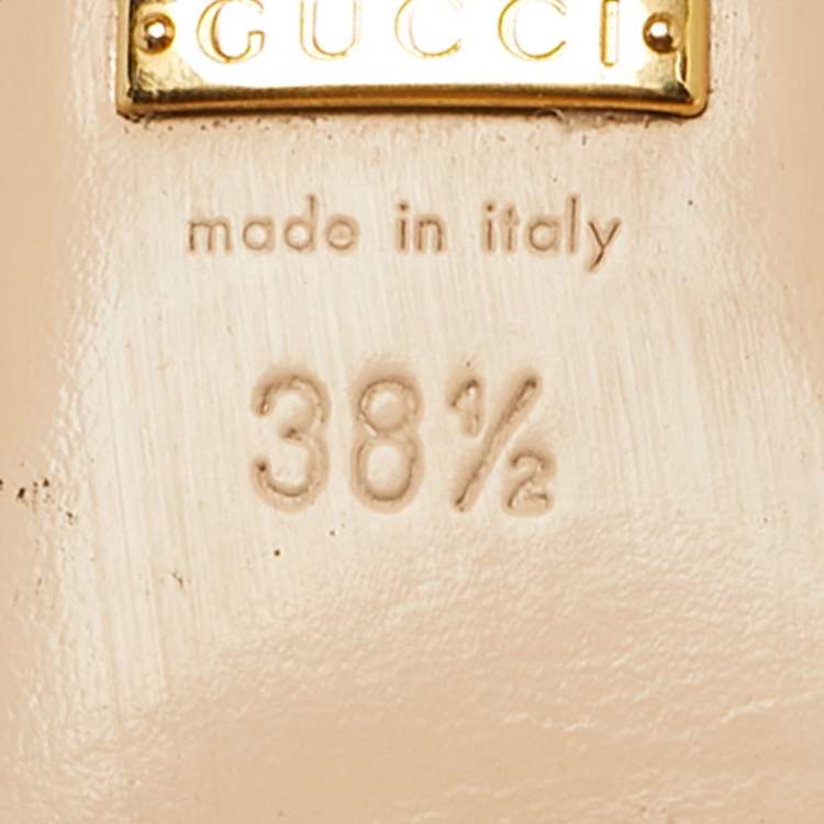 Pre Owned Gucci Light Pink Suede GG Marmont Fringe Block Heel Pumps Size 38.5