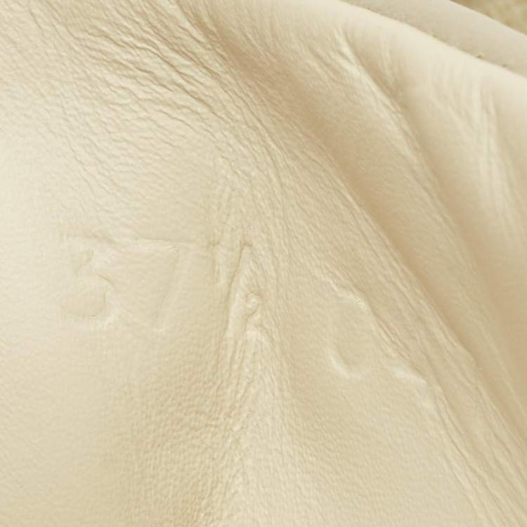 Pre Owned Gucci Size 37.5 Two Tone GG Canvas and Leather High Top Sneakers