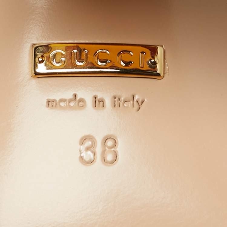 Pre Owned Gucci Horsebit Size 38 Red Leather Slide Sandals