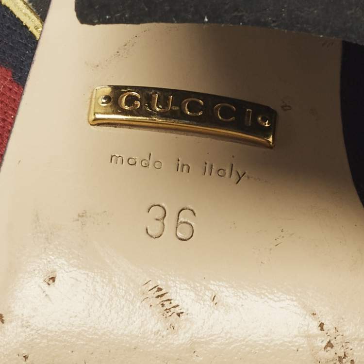 Pre Owned Gucci Carly Malaga Size 36 Black Leather Ankle Length Boots