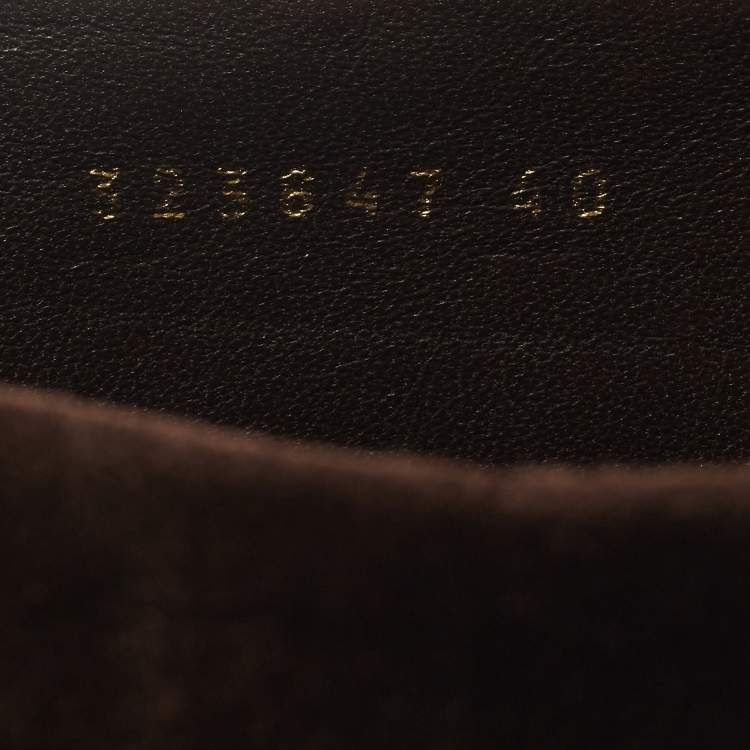 مملوكة مسبقًا حذاء بوت غووتشي "أنوك" شامواه بني بطول الركبة مقاس 40