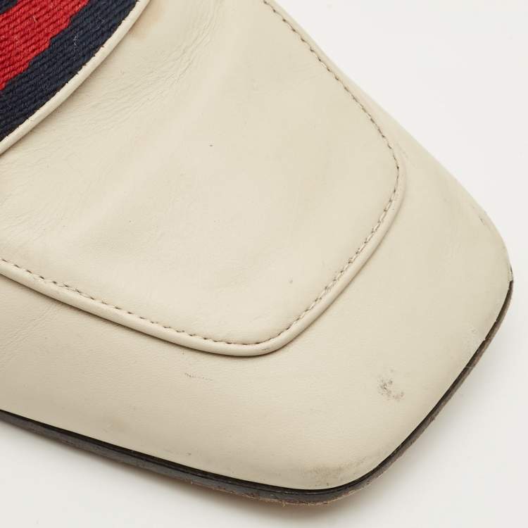 مملوكة مسبقًا Gucci GG Marmont Size 39.5 Cream Leather Pumps