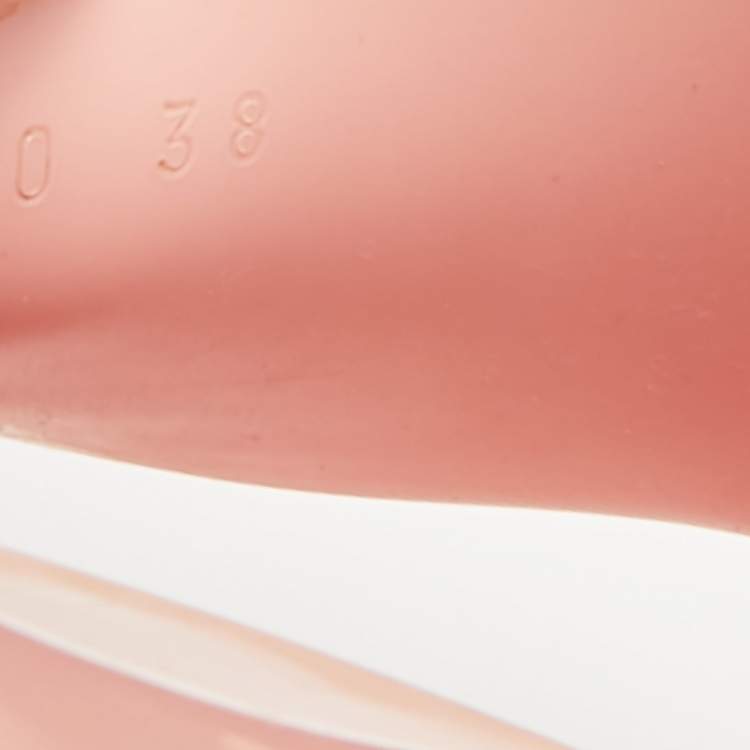 Pre Owned Gucci Size 38 Pink Rubber Slide Sandals