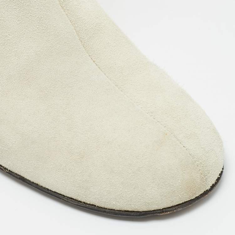 Pre Owned Gucci Size 39 Grey Suede Knee Length Boots