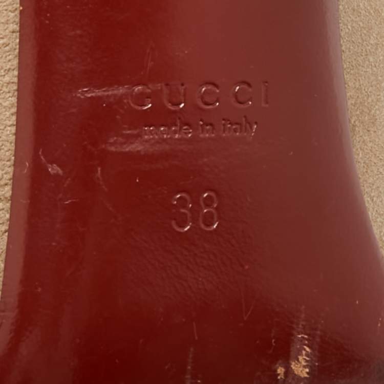 Pre Owned Gucci Mischa Size 38 Beige Suede Tassel Loafer Pumps