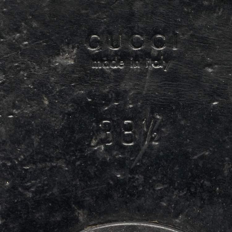 Pre Owned Gucci GG Marmont Size 38.5 Gold Foil Leather Thong Flats Slide