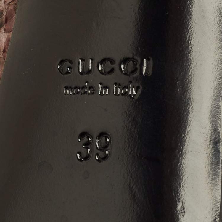 مملوكة مسبقًا Gucci Huston Size 39 Multicolor Snakeskin Leather Pumps
