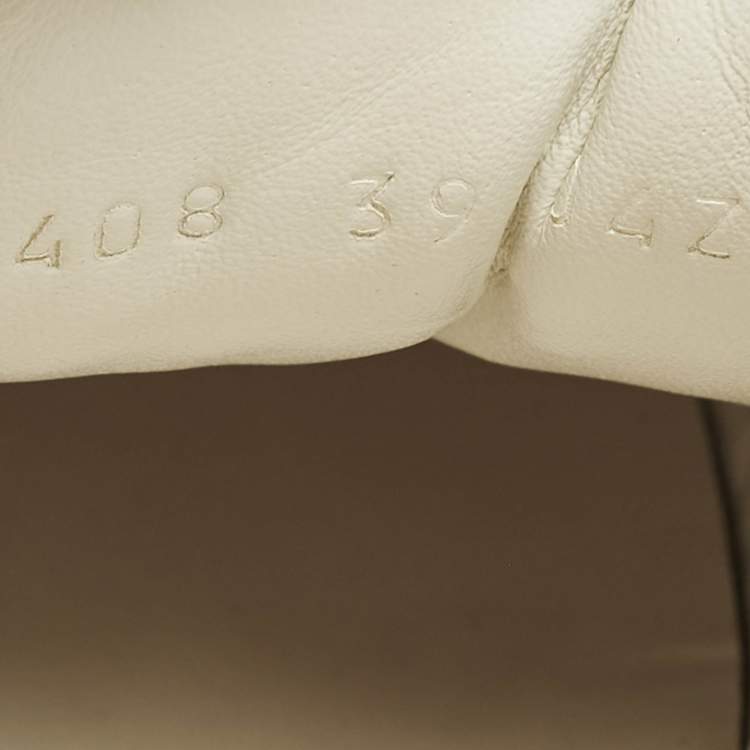 Pre Owned Gucci GG Size 39 White Leather Low Top Sneakers