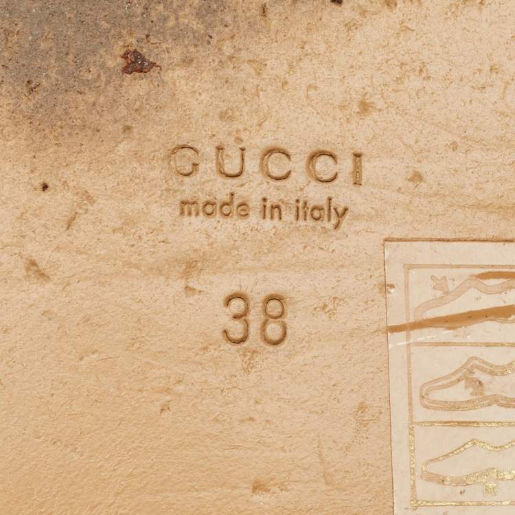 مملوكة مسبقًا Gucci GG Size 38 Beige/Brown Canvas and Suede Criss Cross  Flat Slide