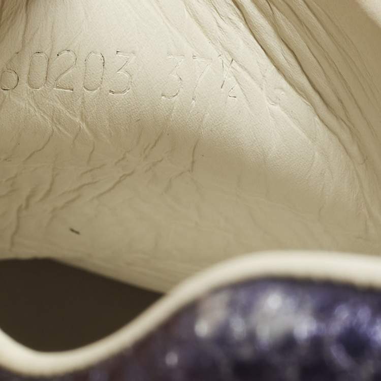 Pre Owned Gucci Ace Size 37.5 White Leather Lace Up Sneakers