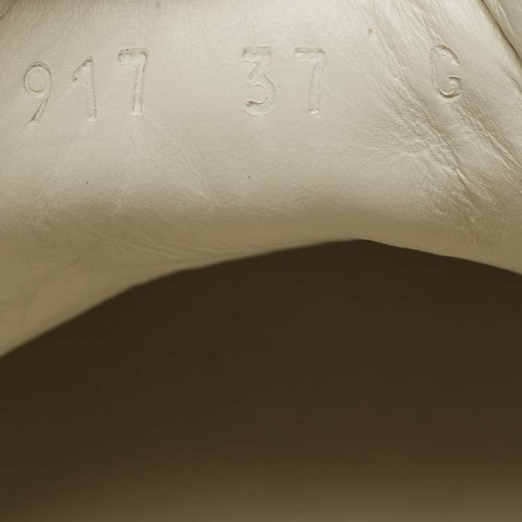 Pre Owned Gucci Ace Size 37 White Leather Floral Embroidered Low Top Sneakers