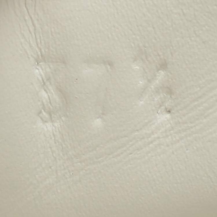 Pre Owned Gucci Ace Size 37.5 White Croc Embossed and Leather Lace Up Sneakers