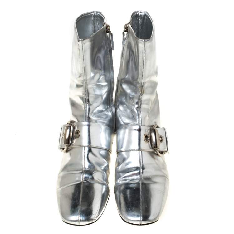 gucci silver boots