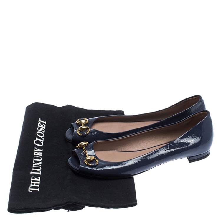 gucci leather flats