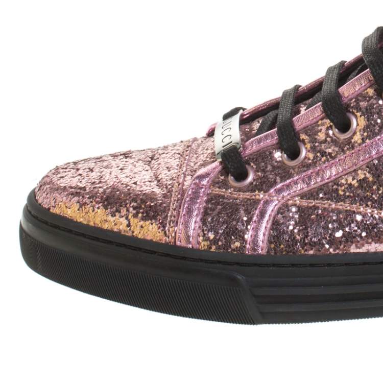 gucci pink glitter sneakers