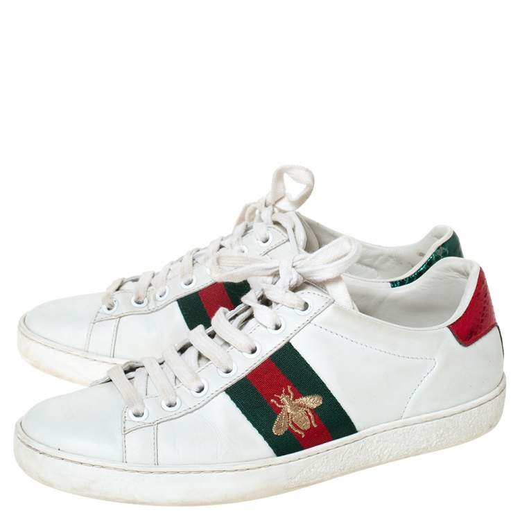 gucci white bee shoes
