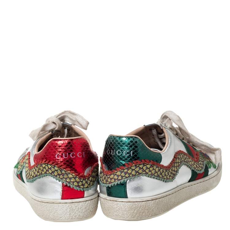 gucci dragon shoes silver