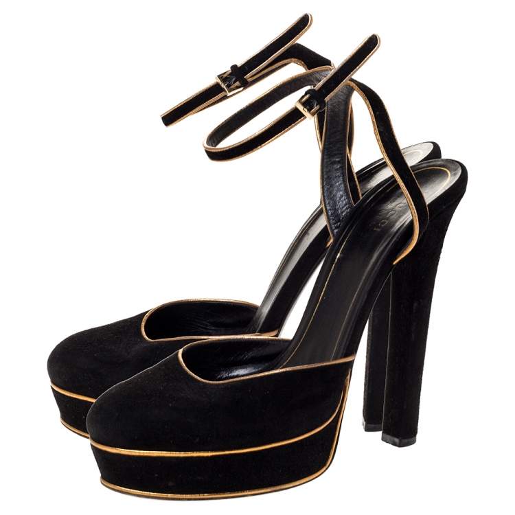 black gucci high heels