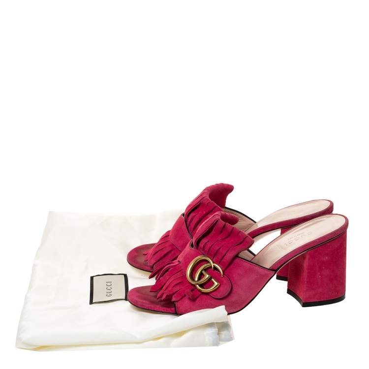 gucci marmont open toe sandals