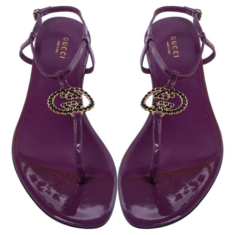 flat purple sandals