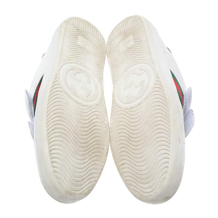 Pre Owned Gucci White Leather Ace Low Top Sneakers Size 36