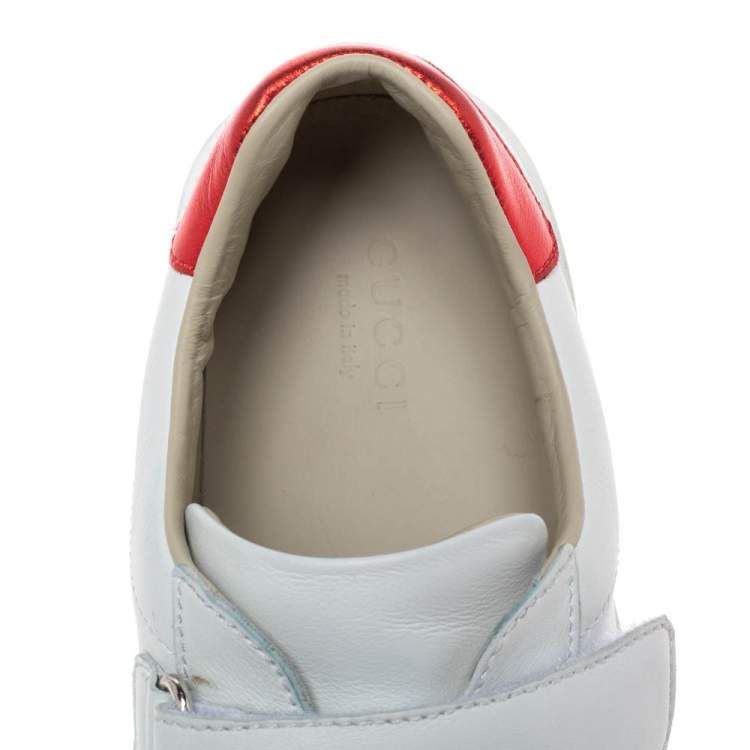 Pre Owned Gucci White Leather Ace Low Top Sneakers Size 36