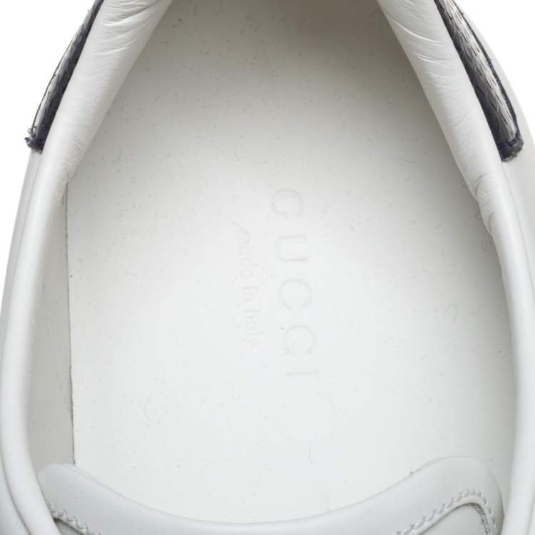 Pre Owned Gucci White Leather Ace Web Detail Low Top Sneakers Size 39