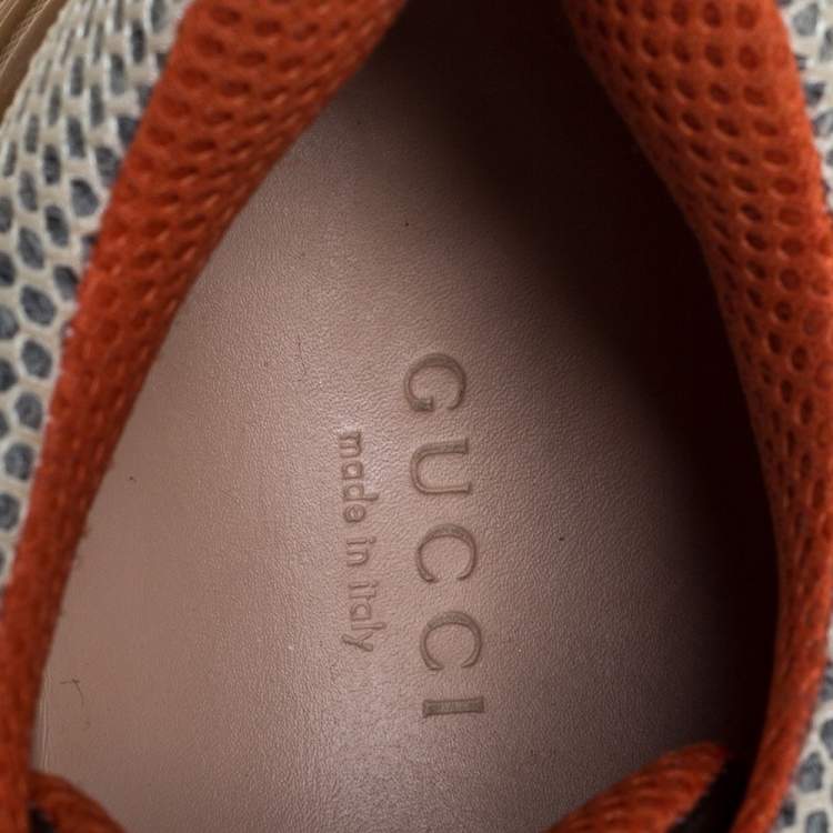 Pre Owned Gucci Multicolor Leather and Mesh Flashtrek Low-Top Sneakers Size 36