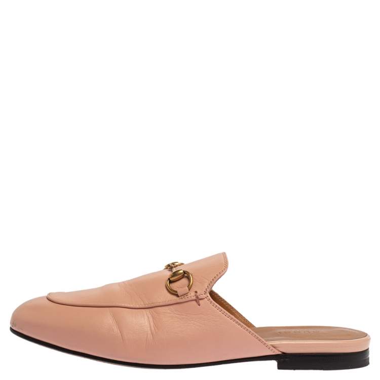 Gucci pink princetown on sale mule