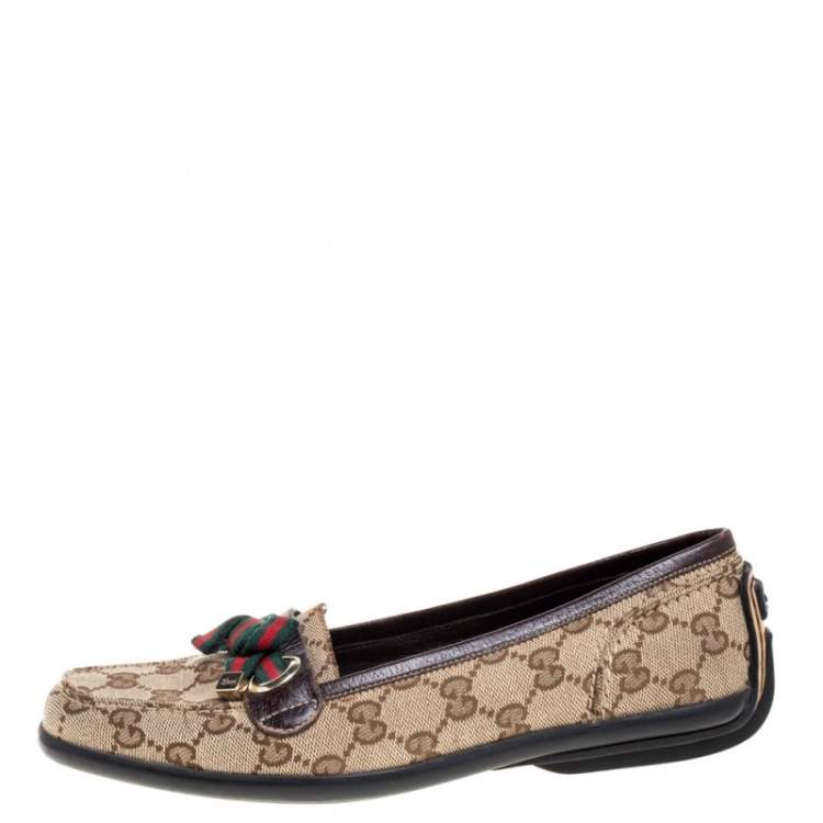 gucci gg canvas loafers