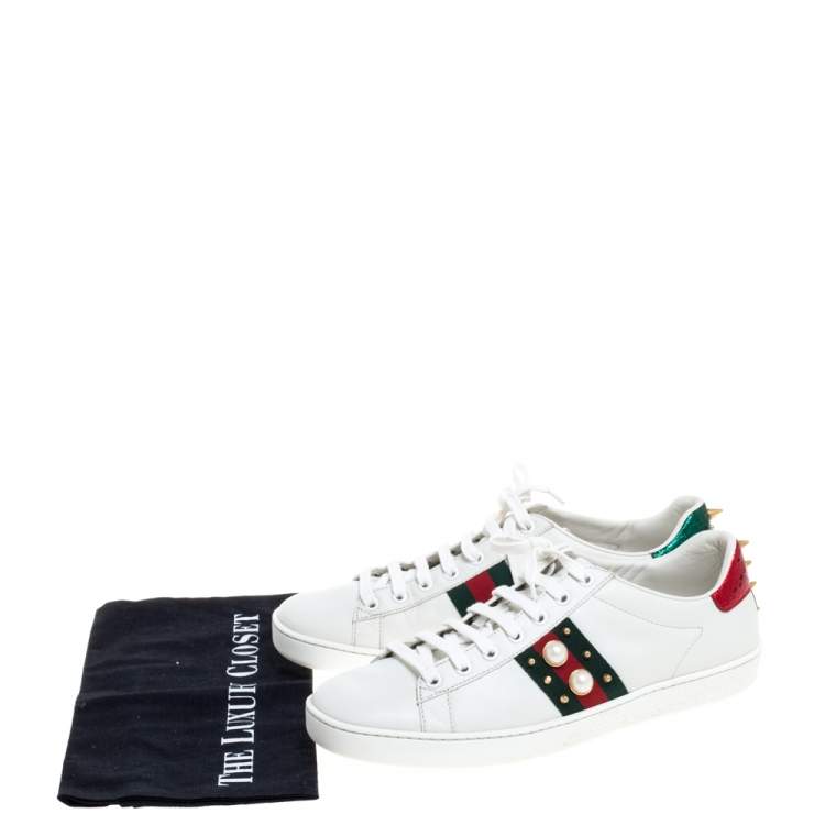 gucci new ace web sneakers