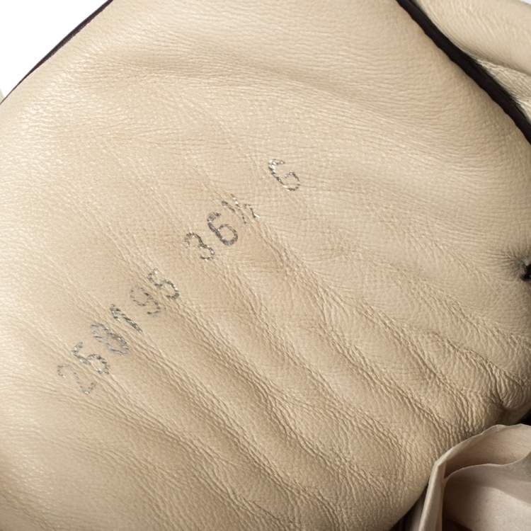 Pre Owned Gucci Beige GG Canvas And Leather High Top Sneakers Size 36.5