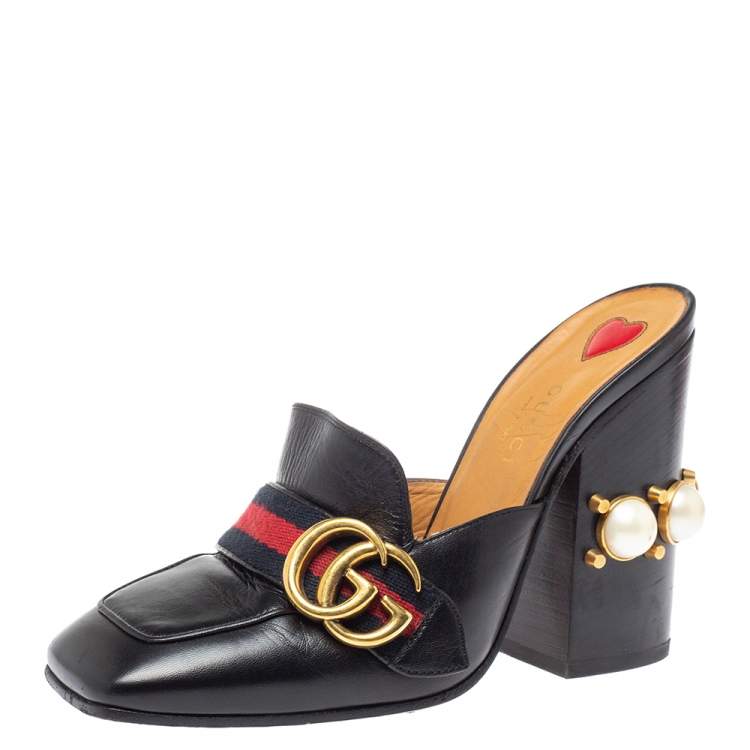 gucci pearl mules