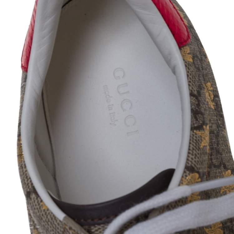 Pre Owned Gucci Multicolor GG Supreme Canvas Ace Bee Sneakers Size 40