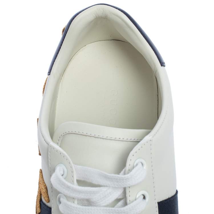 Pre Owned Gucci White Leather Loved New Ace Low Top Sneakers Size 41