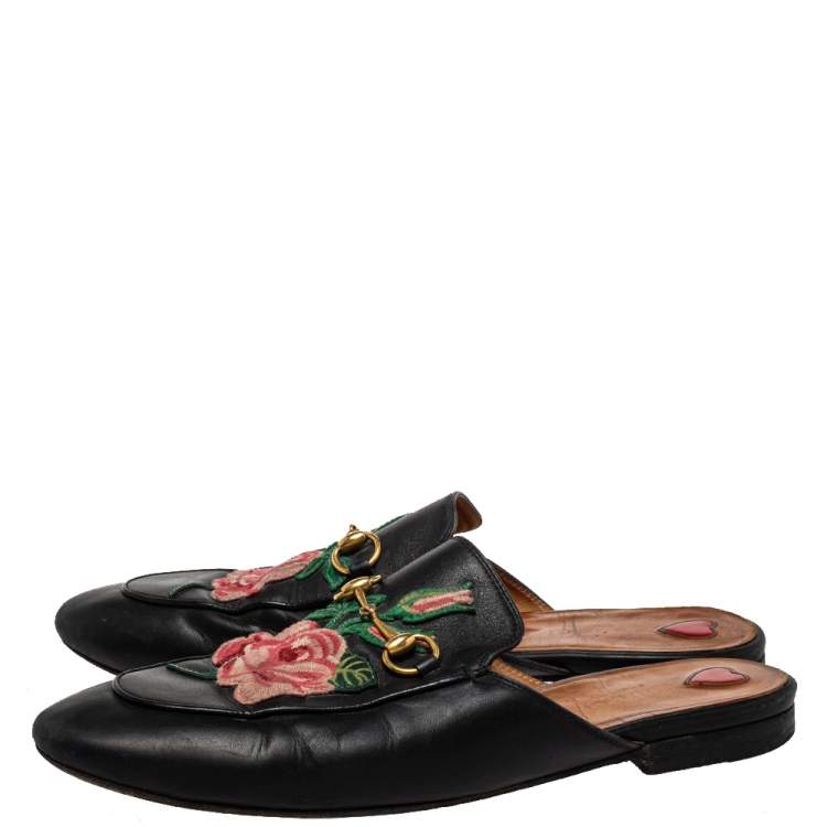 gucci rose mules