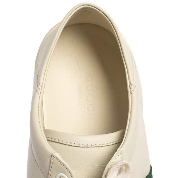 Pre Owned Gucci White Leather Ace Low Top Sneakers Size 38