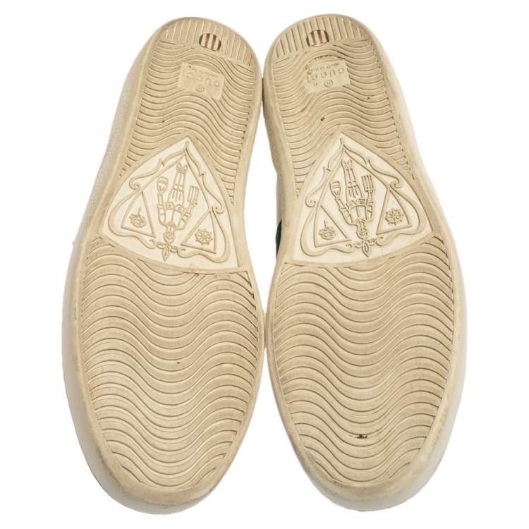 Pre Owned Gucci White Leather Ace Low Top Sneakers Size 38