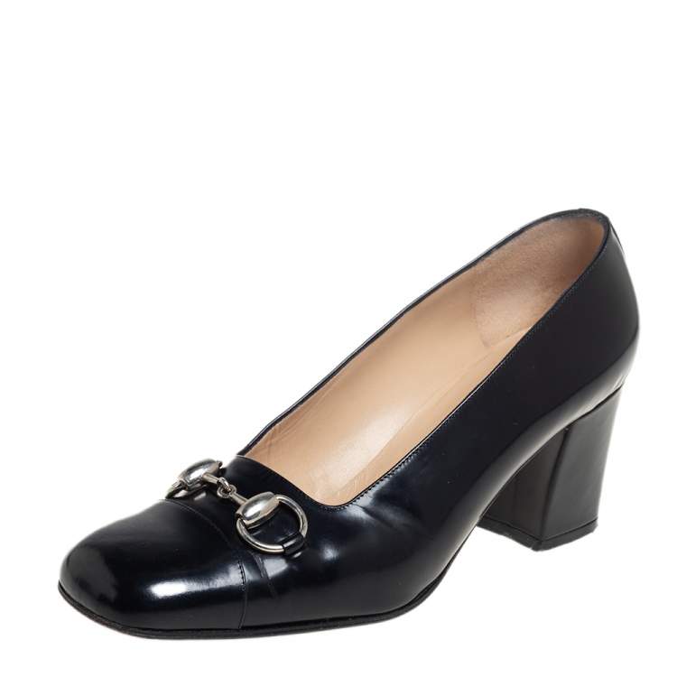 gucci square toe pump