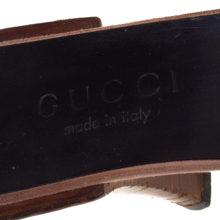 Pre Owned Gucci Pale Pink Suede Vintage Square Toe Slide Sandals Size 37.5