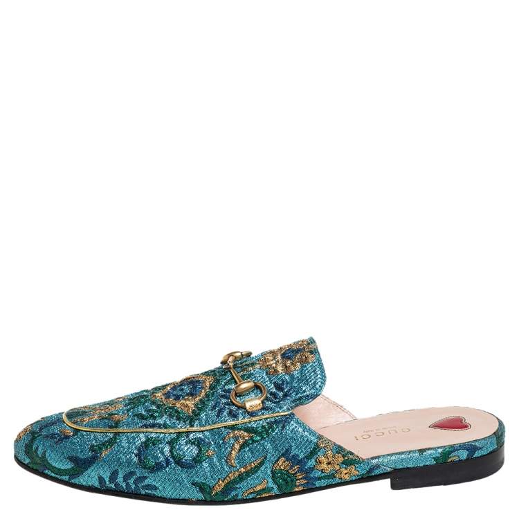 gucci brocade mules