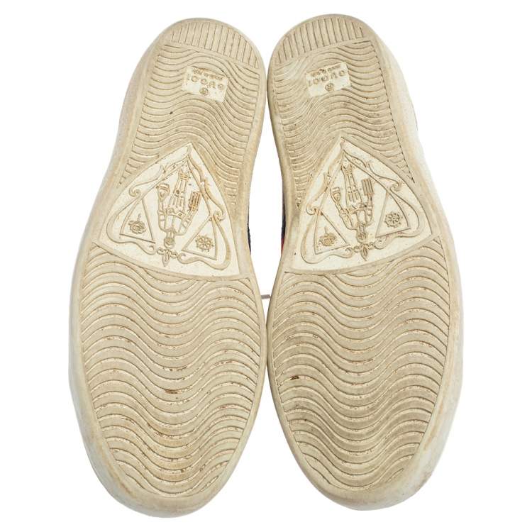 مملوكة مسبقًا Gucci Brown/Beige GG Supreme Canvas Ace Lace Up Sneakers Size 39