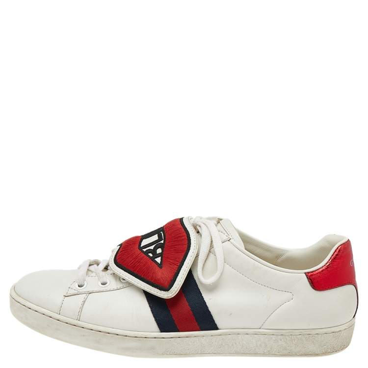 Gucci White Blind For Love Patch Ace Low Top Sneakers Size 40 Gucci | TLC