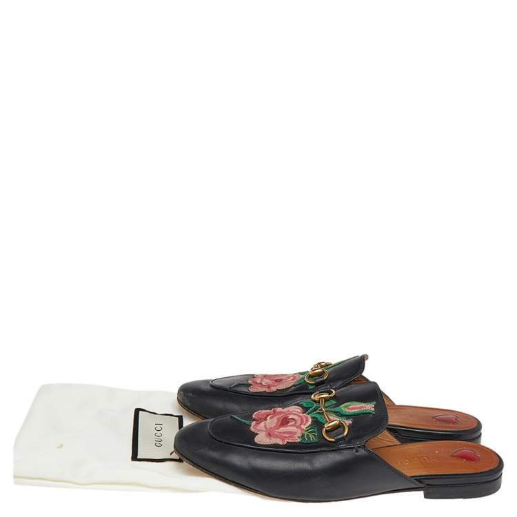 gucci rose mules