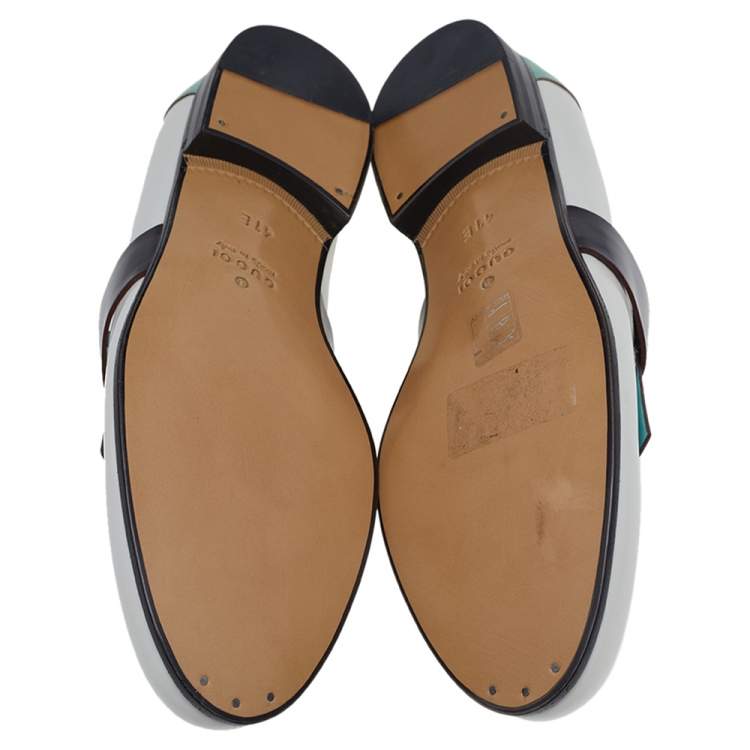 مملوكة مسبقًا Gucci Multicolor Leather Fringes Tassels Slip On Loafers size 41
