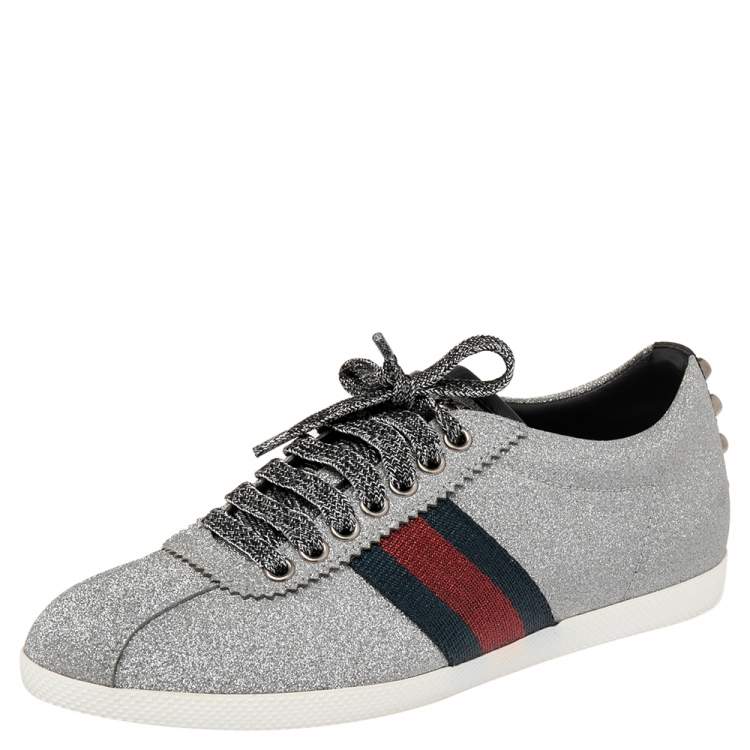 Gucci bambi deals web metallic sneakers