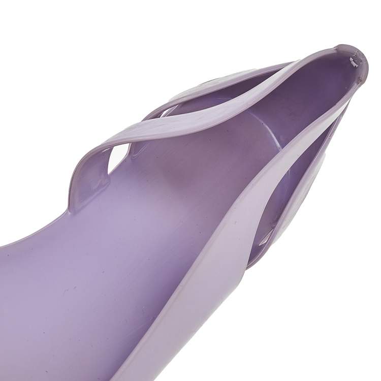 Pre Owned Gucci Purple Interlocking GG Jelly Ballet Flats Size 38