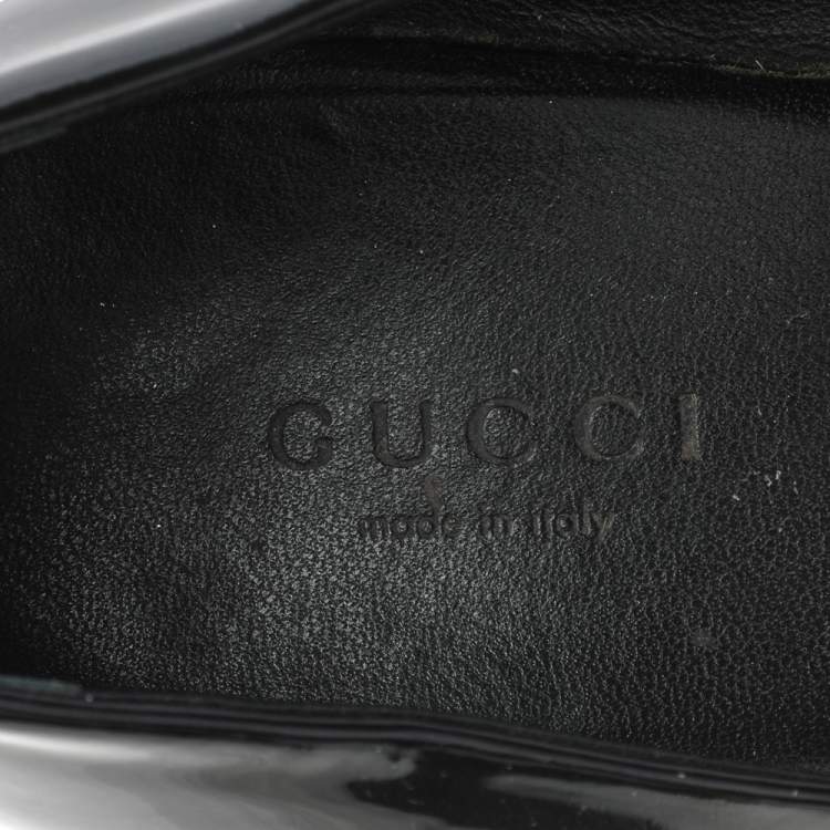 Pre Owned Gucci Black Patent Leather Pointed Toe Pumps Size 37