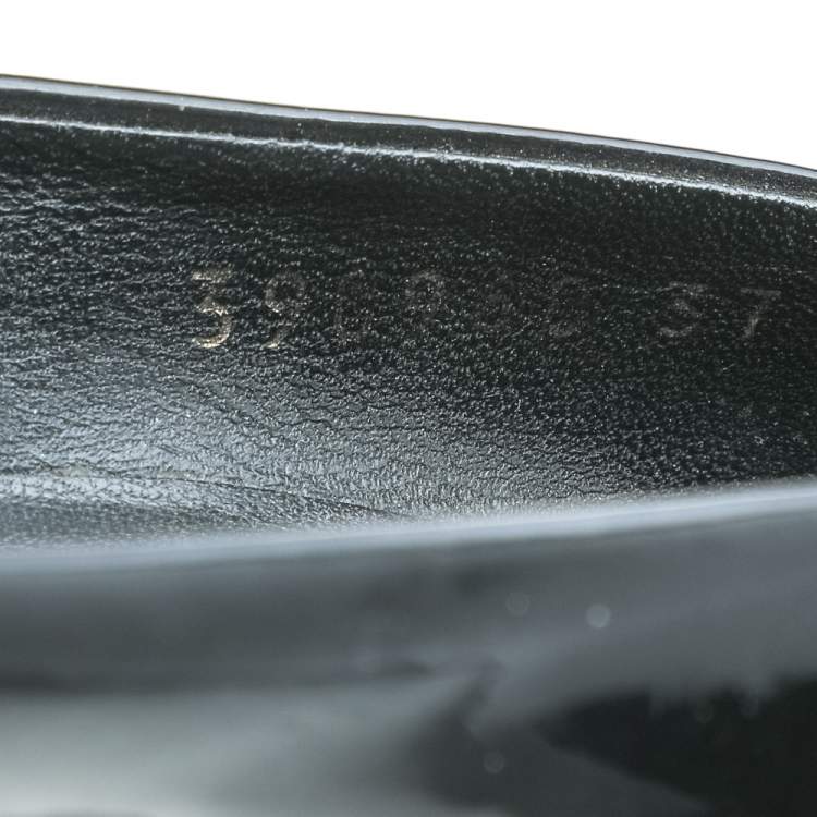 Pre Owned Gucci Black Patent Leather Pointed Toe Pumps Size 37