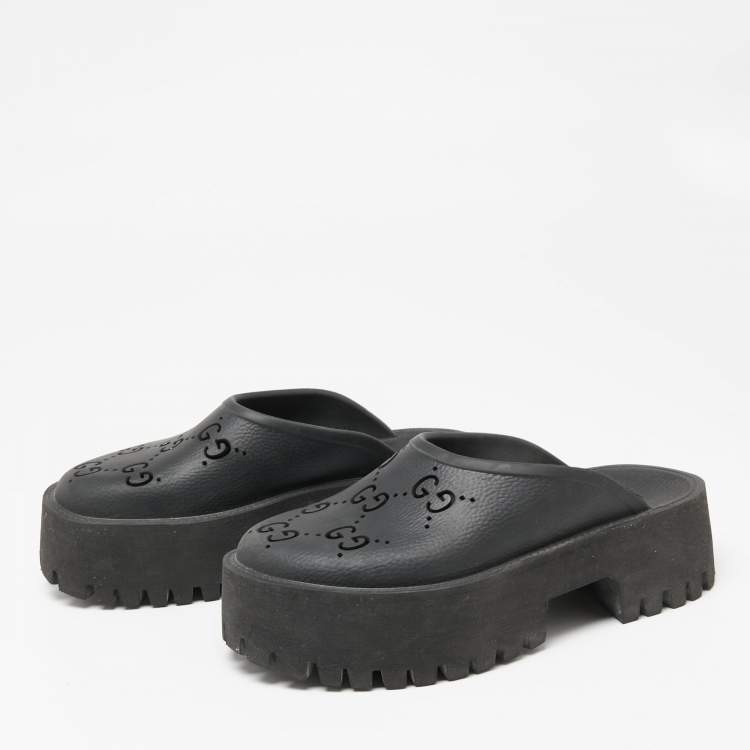 Gucci Women's Platform Perforated G Sandal